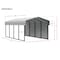 Arrow Storage Products Galvanized Steel Carport, W/ 1-Sided Enclosure, Compact Car Metal Carport Kit, 10'x20'x7', Eggshell CPH102007ECL1 - alternate 7
